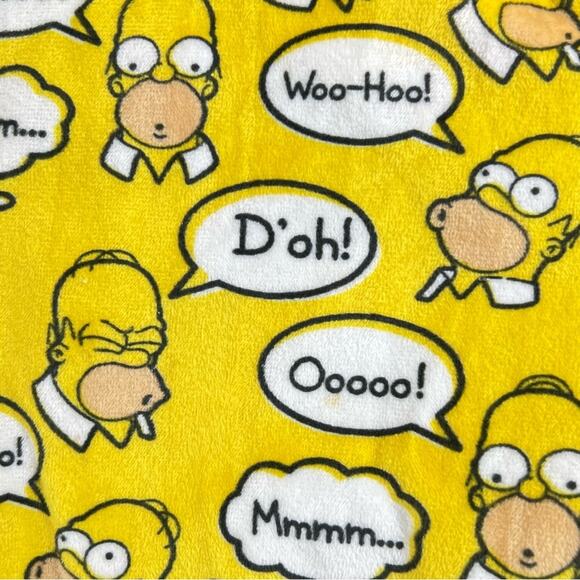 The Simpsons + Aeropostale Homer Fleece Lounge Pants PJ Unisex M Bubble Thoughts - Picture 3 of 8